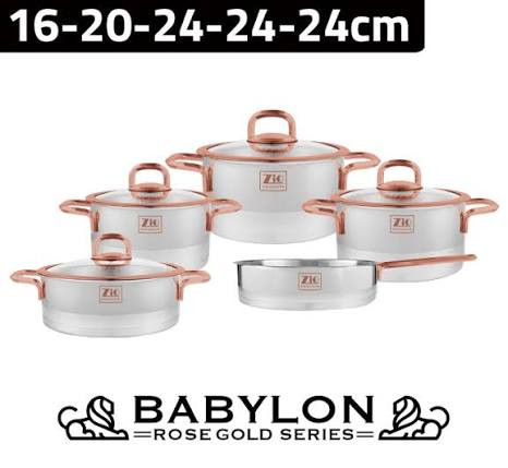 سرویس قابلمه زیو استیل 9 پارچه طرح بابیلون Zio ZCS-1390 Babylon